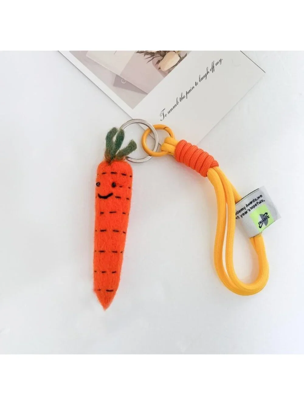 Adorable Handmade Wool Felt Keychain - 16 Cute Fruit & Veggie Bag Charms